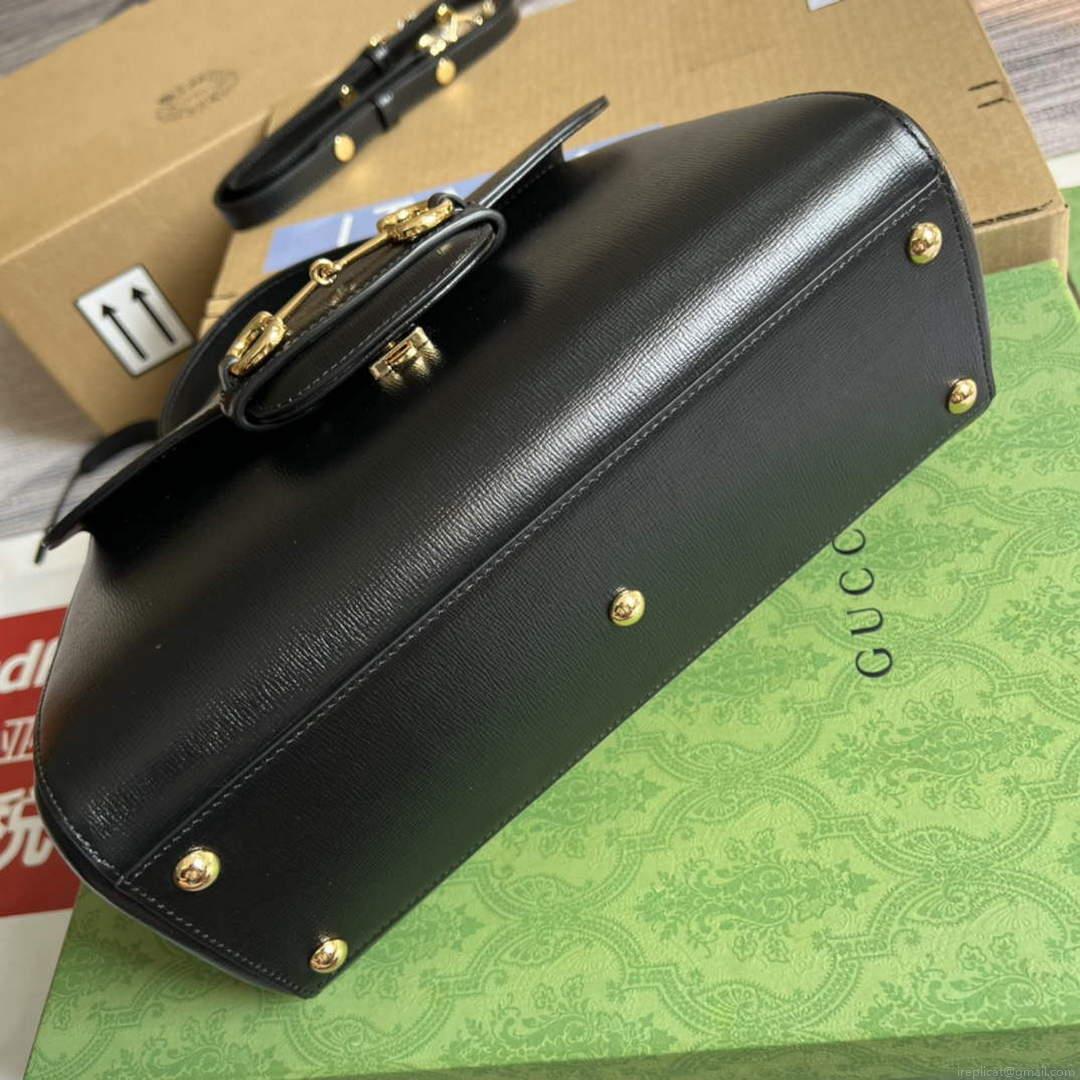 Gucci 702049 Horsebit 1955 Medium Bag Black