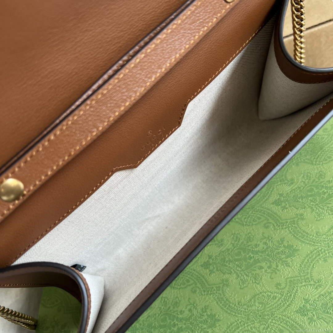 Gucci 675794 Gucci Diana Small Shoulder Bag Brown