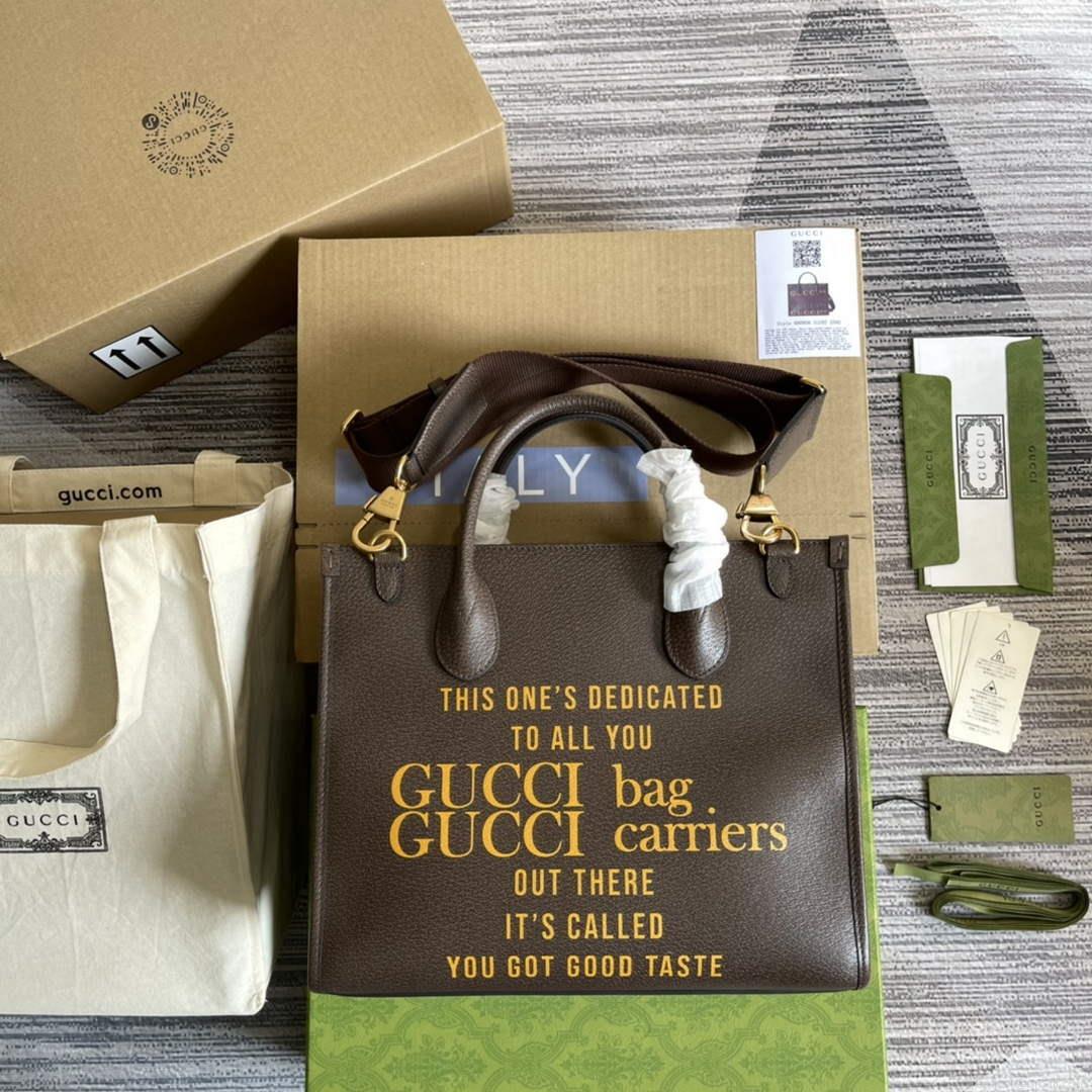 Gucci 680956 Exquisite Gucci Small Tote Bag Brown