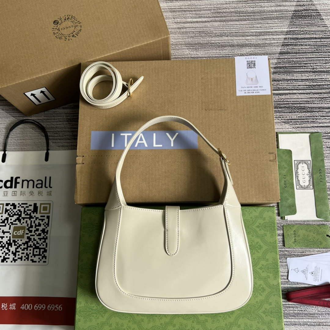 Gucci 636709 Jackie 1961 Small Shoulder Bag White