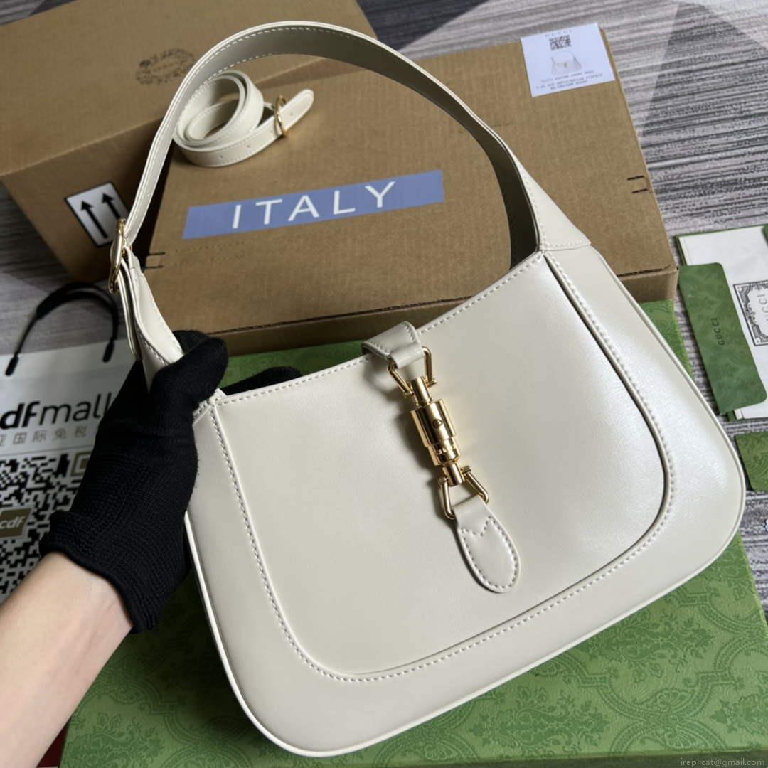 Gucci 636709 Jackie 1961 Small Shoulder Bag White
