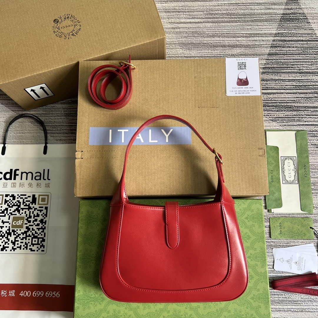Gucci 636709 Jackie 1961 Small Shoulder Bag Red