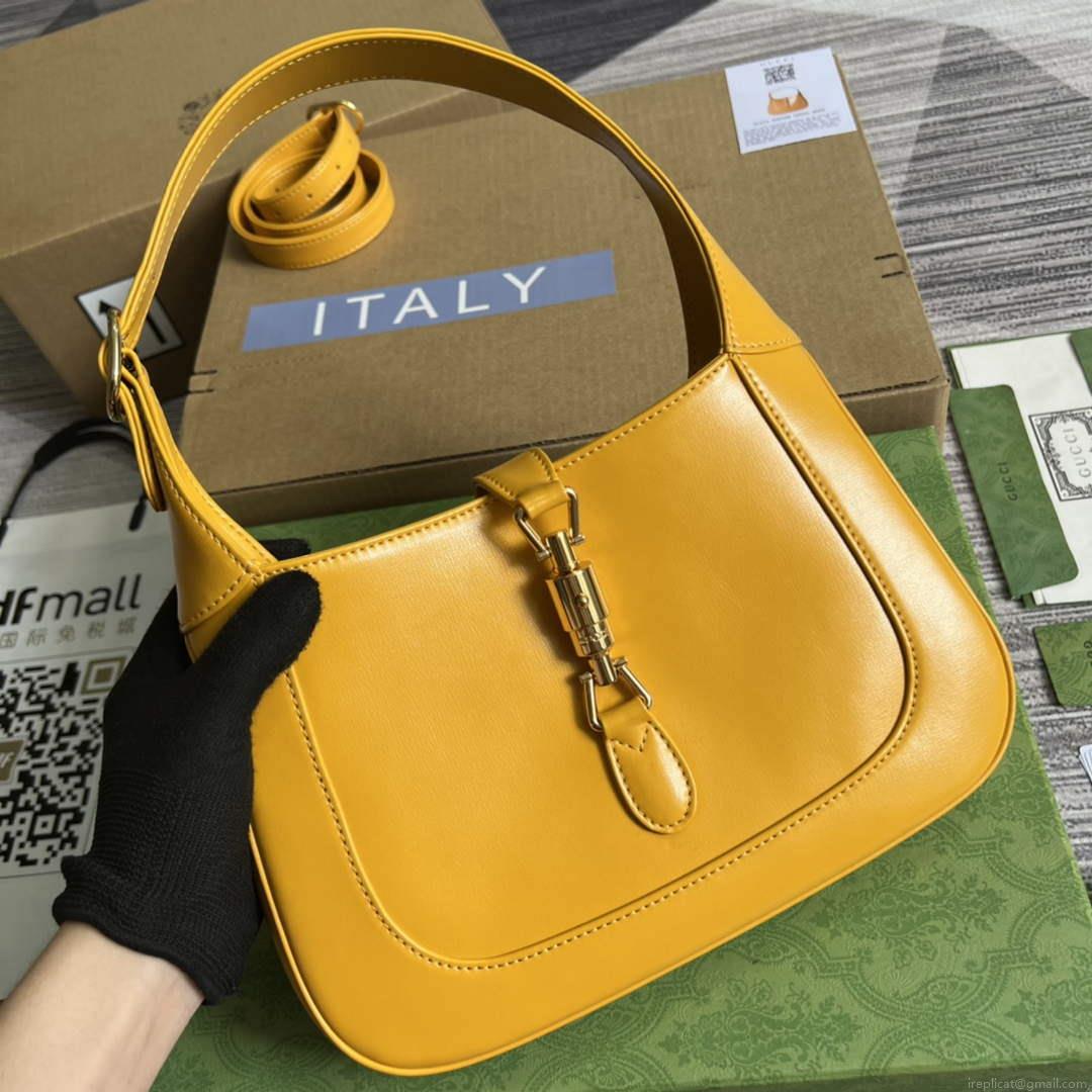 Gucci 636709 Jackie 1961 Small Shoulder Bag Yellow
