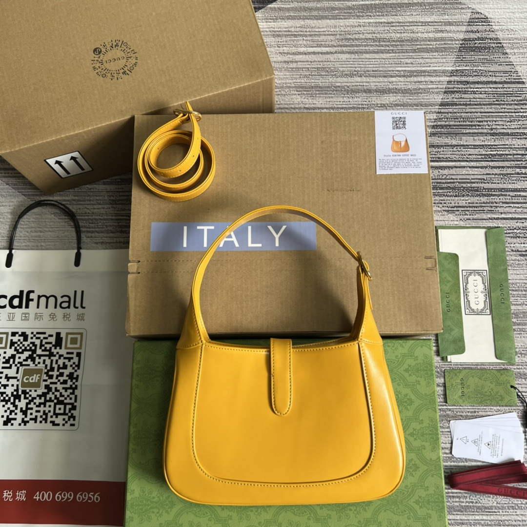 Gucci 636709 Jackie 1961 Small Shoulder Bag Yellow
