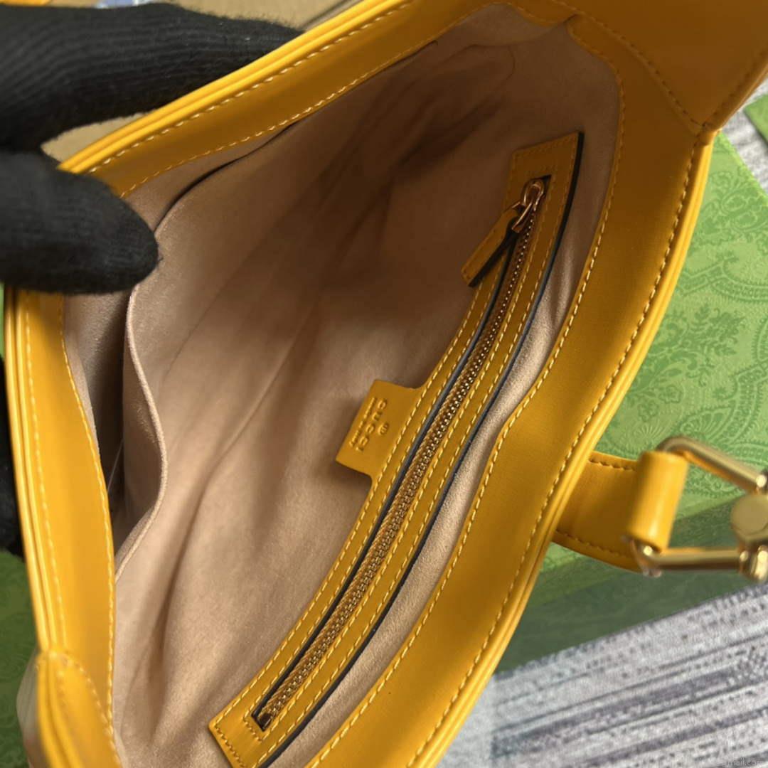 Gucci 636709 Jackie 1961 Small Shoulder Bag Yellow