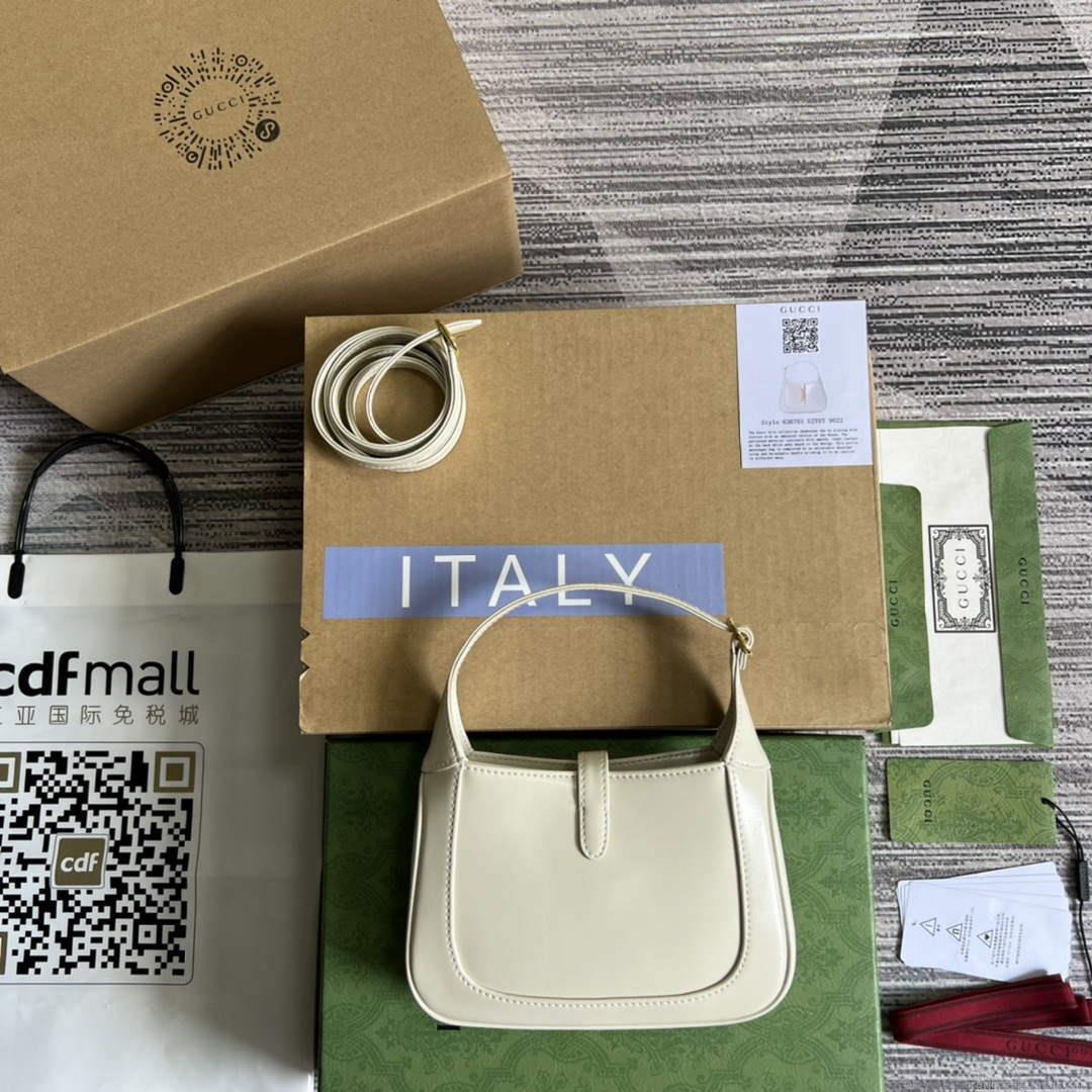 Gucci 637091 Jackie 1961 mini shoulder bag White