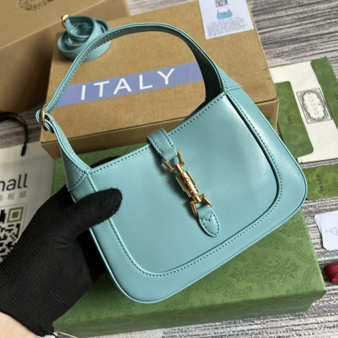 Gucci 637091 Jackie 1961 mini shoulder bag Light blue