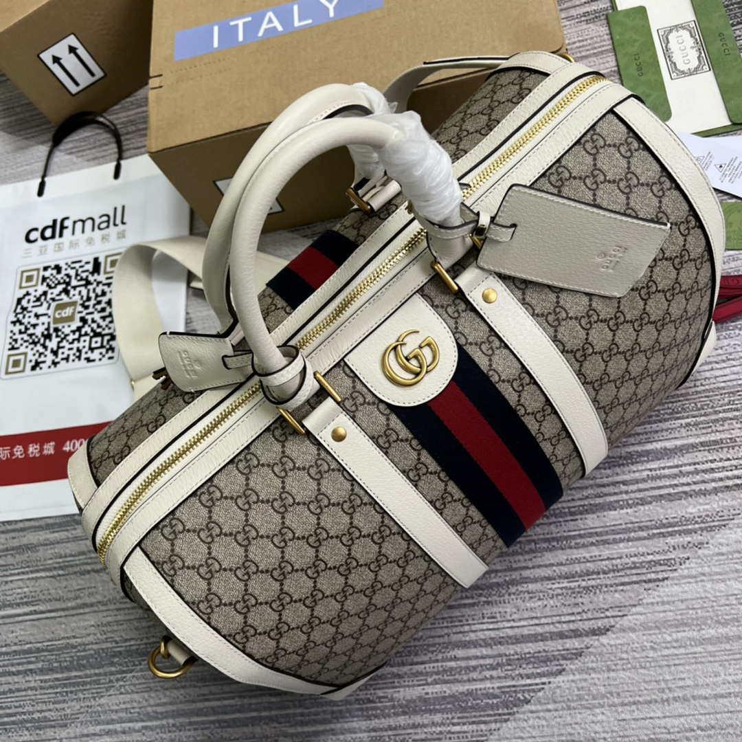 Gucci 681295 Jumbo GG medium duffle bag Gray