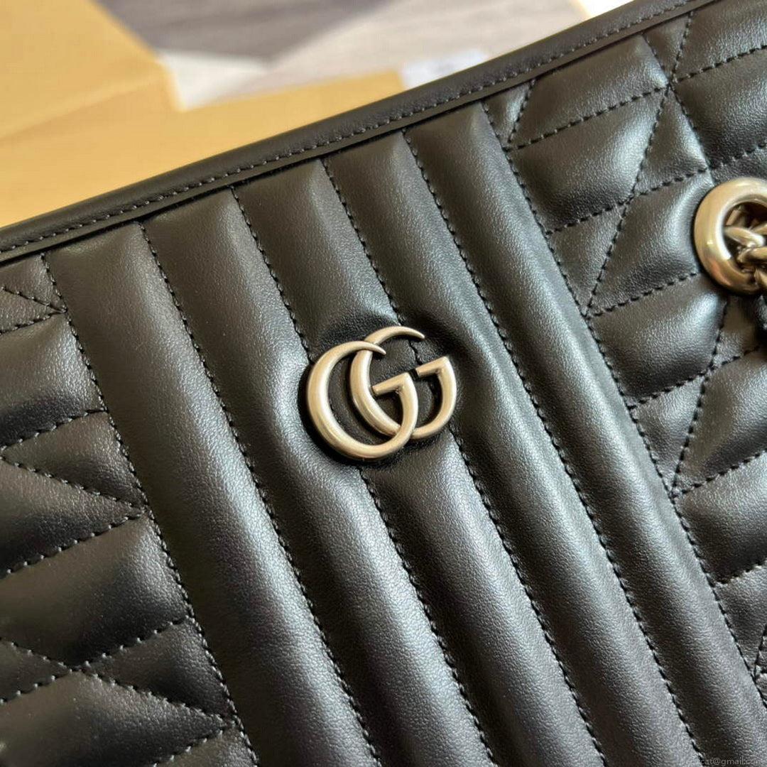 Gucci 675796 GG Marmont medium tote bag Black