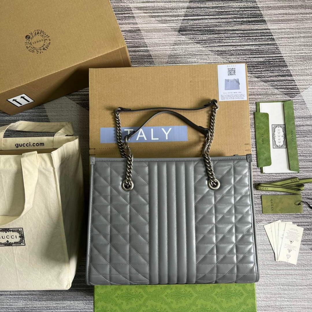 Gucci 675796 GG Marmont medium tote bag Gray