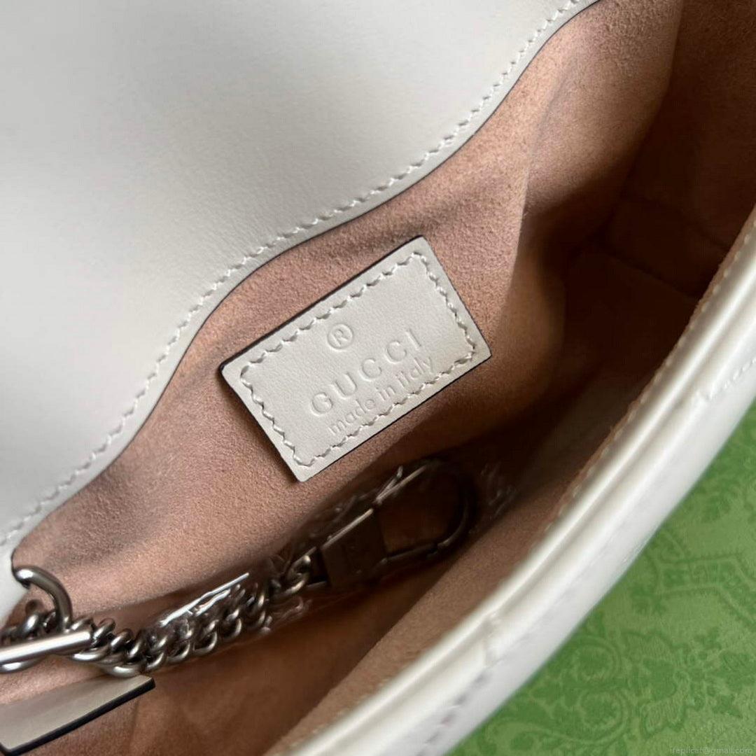 Gucci 699757 GG Marmont Belt Bag White