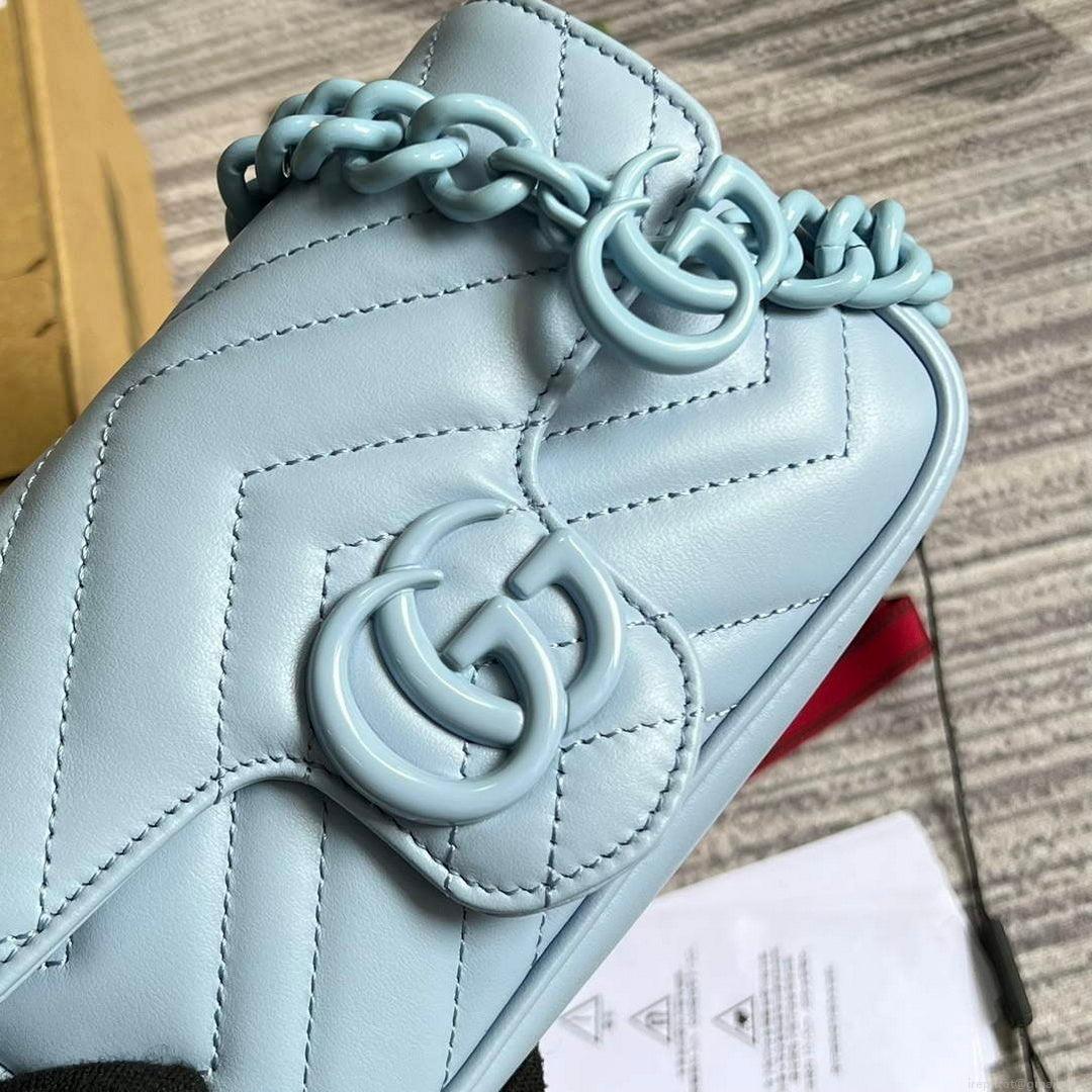 Gucci 699757 GG Marmont Belt Bag Blue