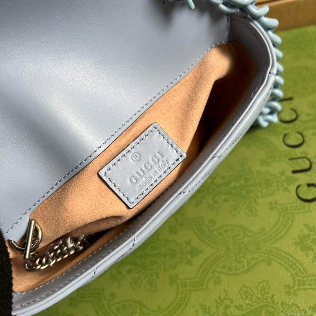 Gucci 699757 GG Marmont Belt Bag Blue