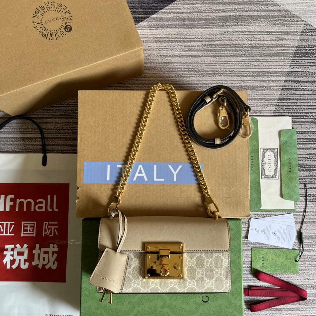 Gucci 735103 Padlock Mini shoulder bag Beige