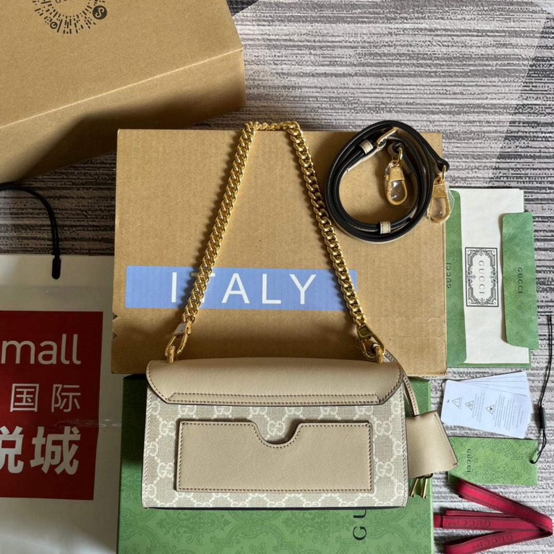 Gucci 735103 Padlock Mini shoulder bag Beige