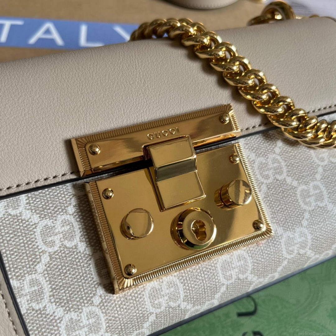 Gucci 735103 Padlock Mini shoulder bag Beige