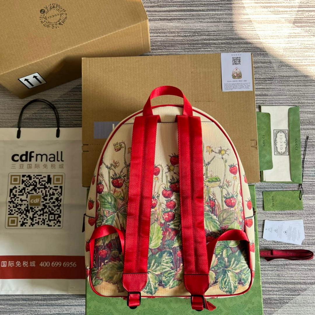 Gucci 433578 Children’s Fairy Print Backpack Red