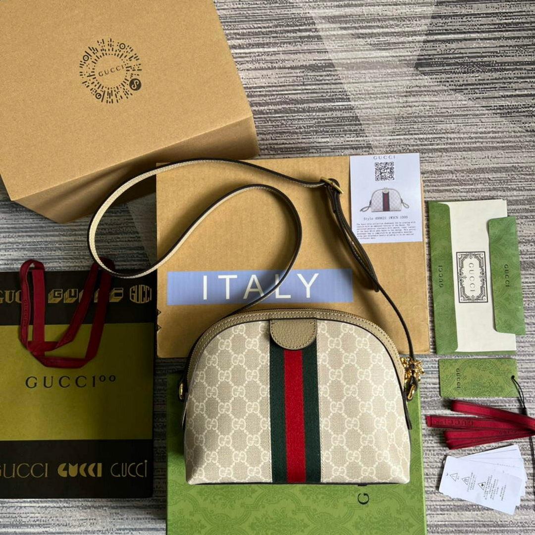 Gucci 499621 Ophidia GG small shoulder bag Oatmeal