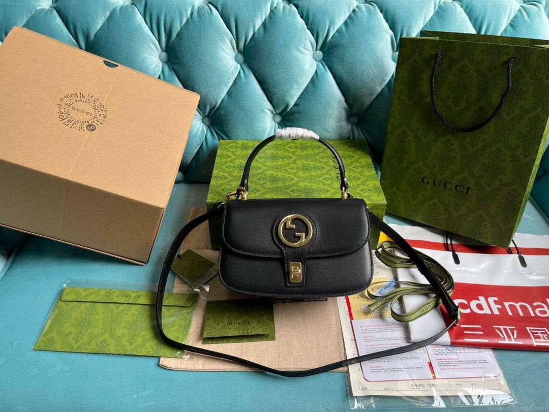 Gucci 735101 Gucci Blondie Top-handle Bag Black