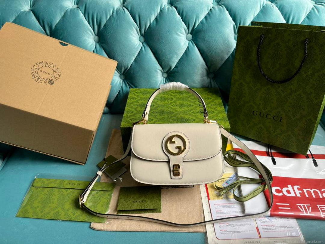 Gucci 735101 Gucci Blondie Top-handle Bag White