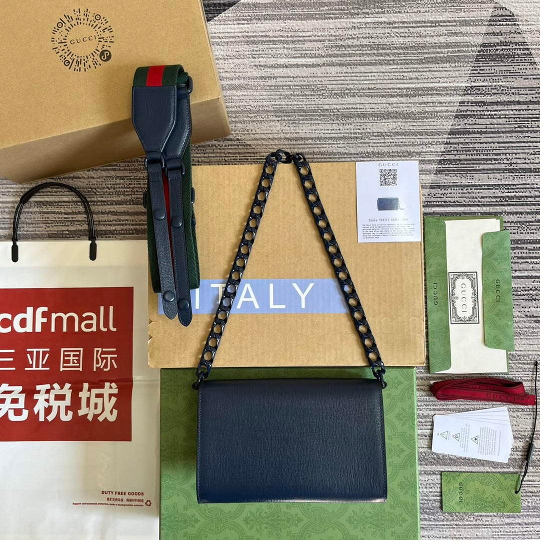 Gucci 724713 Gucci Horsebit 1955 mini bag Blue