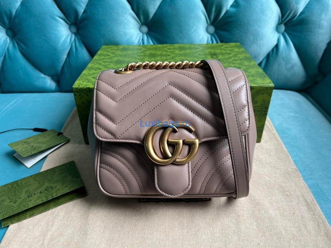 Gucci 739682 GG Marmont Matelassé mini tote bag milk tea