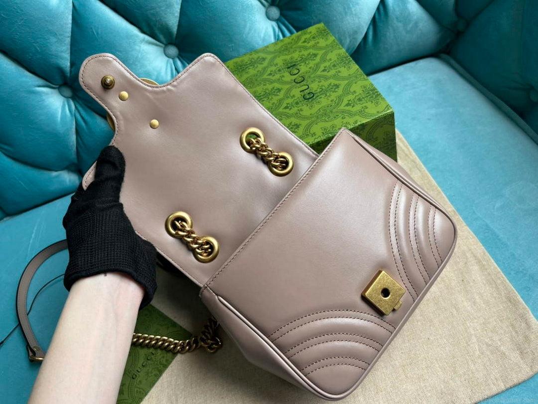 Gucci 739682 GG Marmont Matelassé mini tote bag milk tea