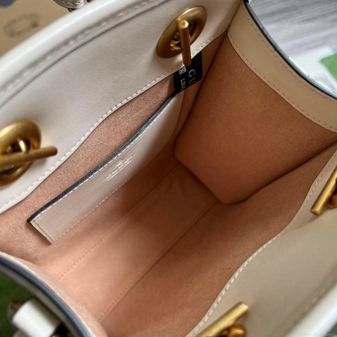 Gucci 696123 GG Marmont Matelassé Mini Bag White