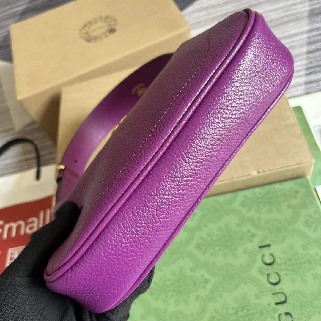 Gucci 739076 Aphrodite shoulder bag with Double G Purple