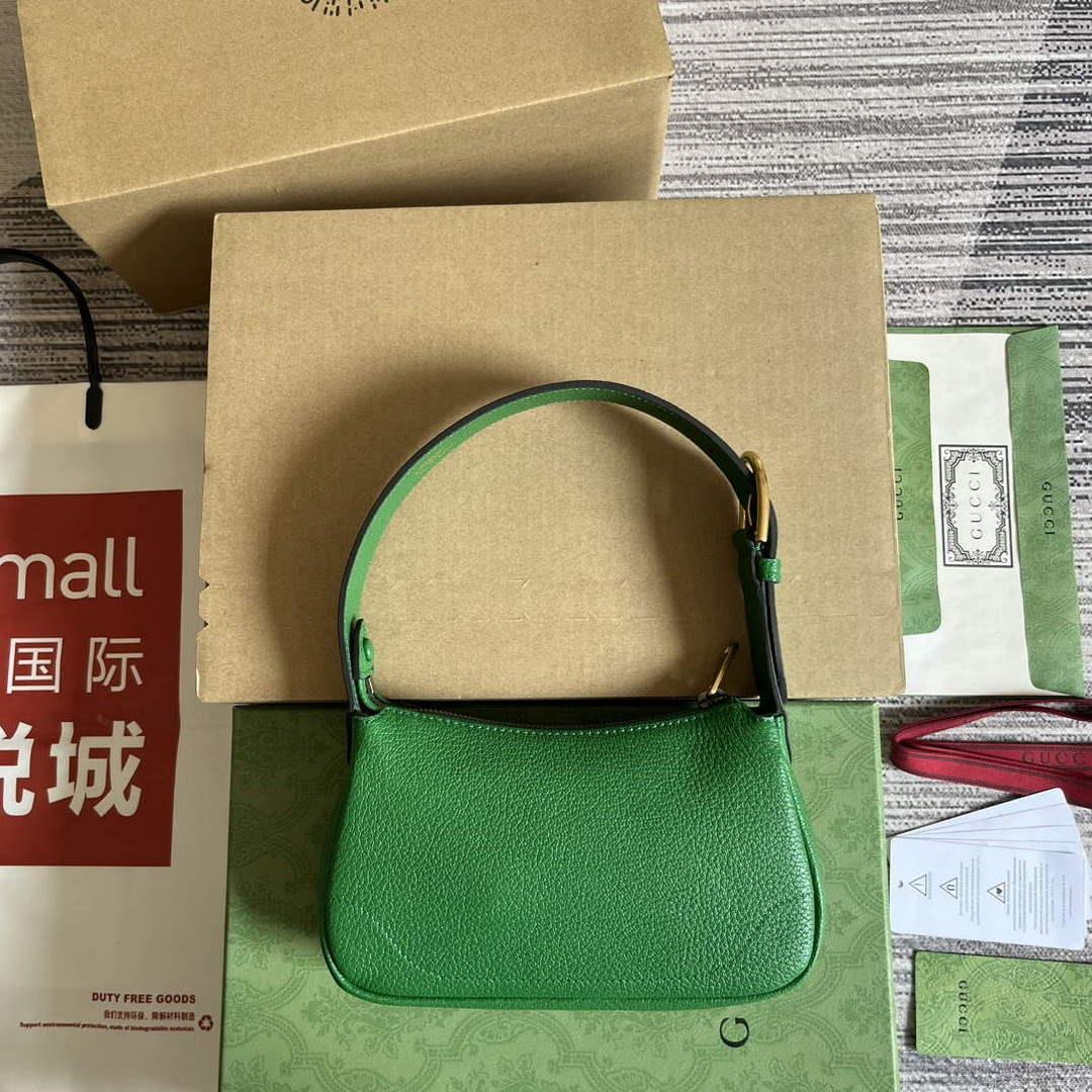 Gucci 739076 Aphrodite shoulder bag with Double G Green