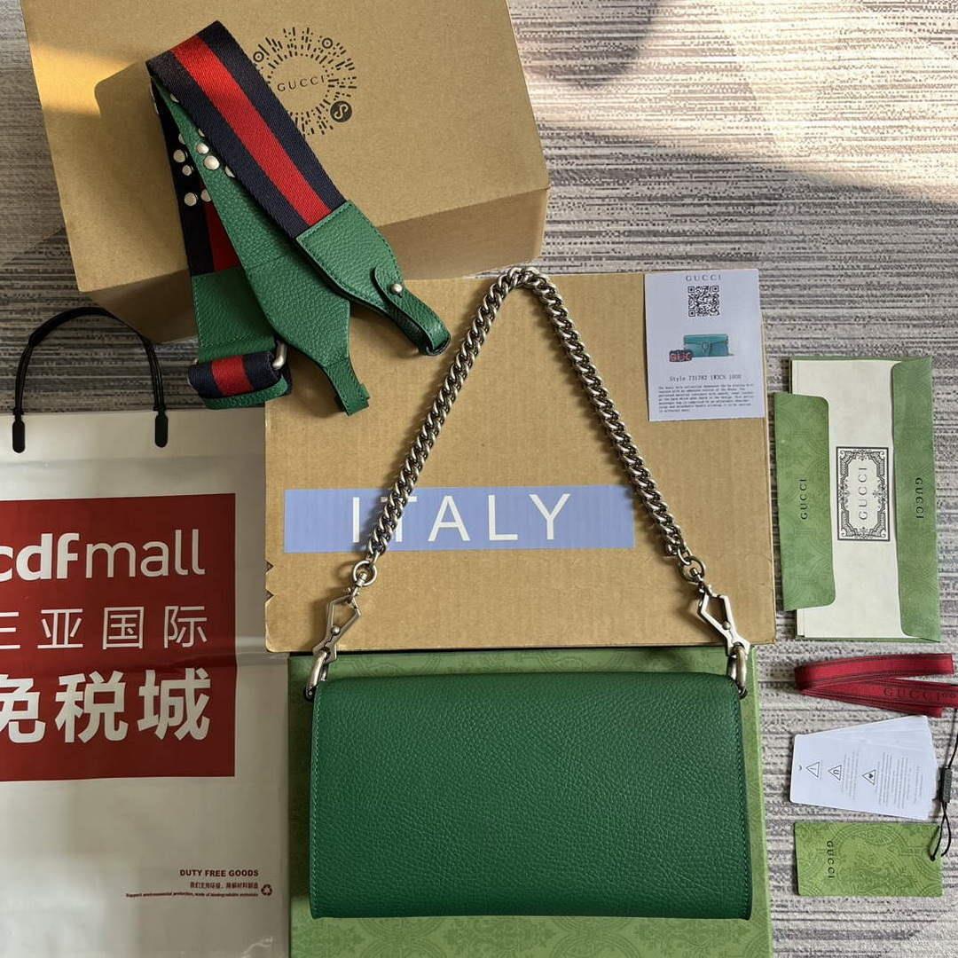Gucci 731782 Dionysus small shoulder bag Green