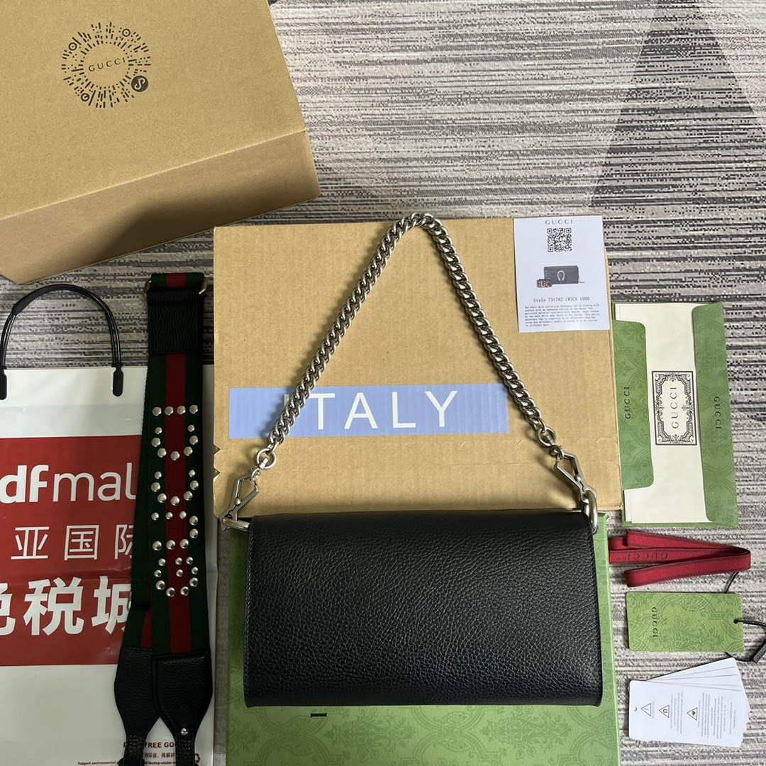 Gucci 731782 Dionysus small shoulder bag Black