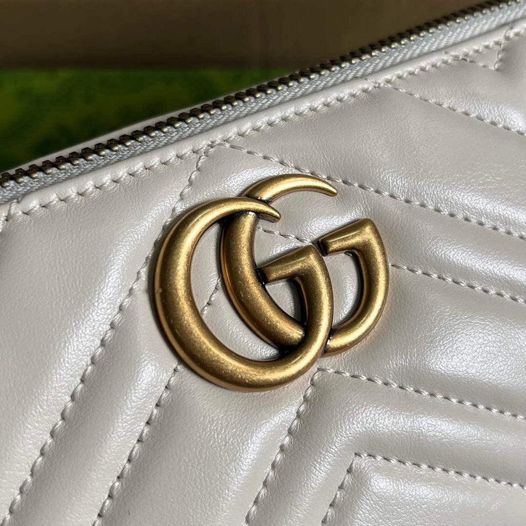Gucci 739166 GG Marmont shoulder bag White