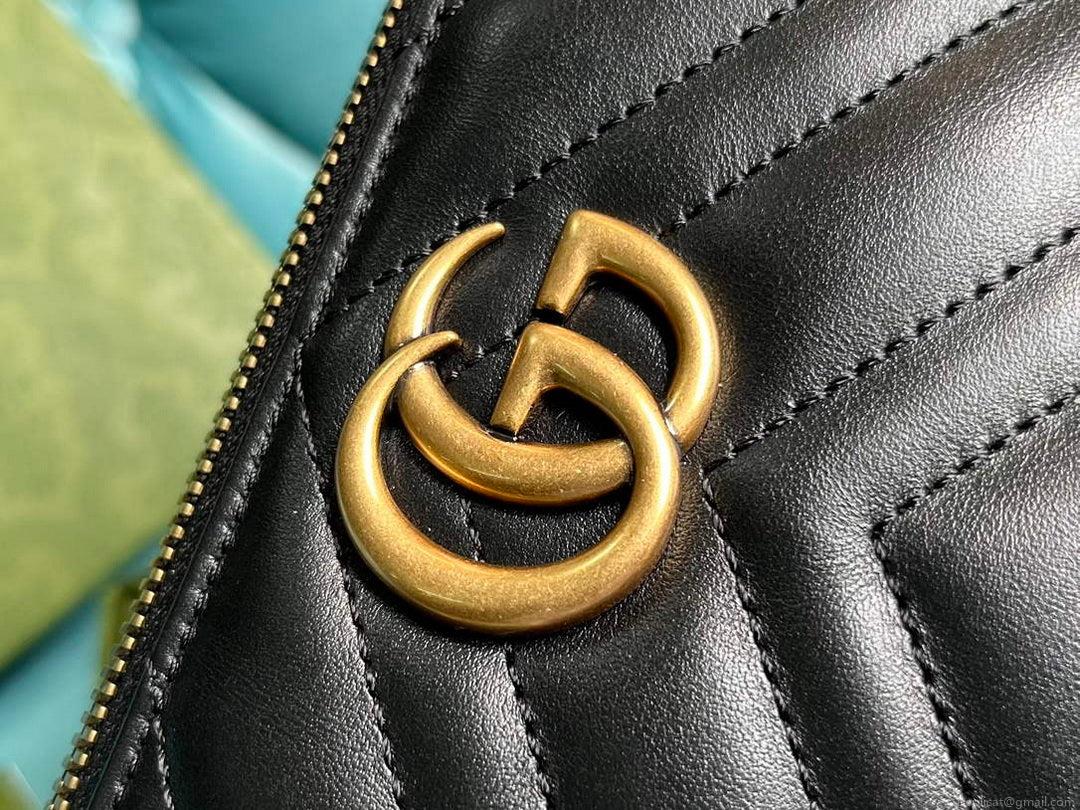 Gucci 739166 GG Marmont shoulder bag Black