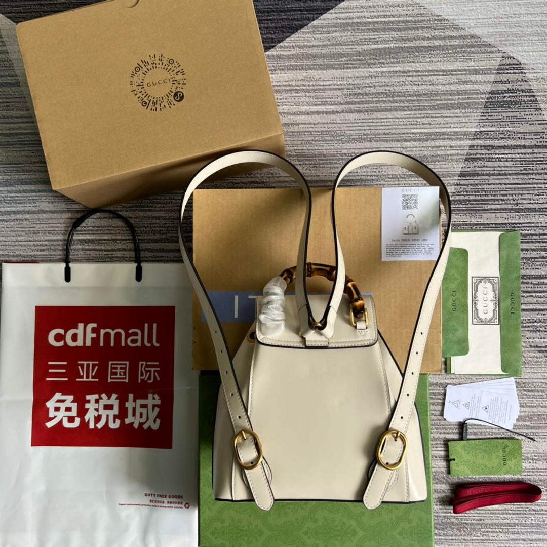 Gucci 702101 Bamboo backpack white