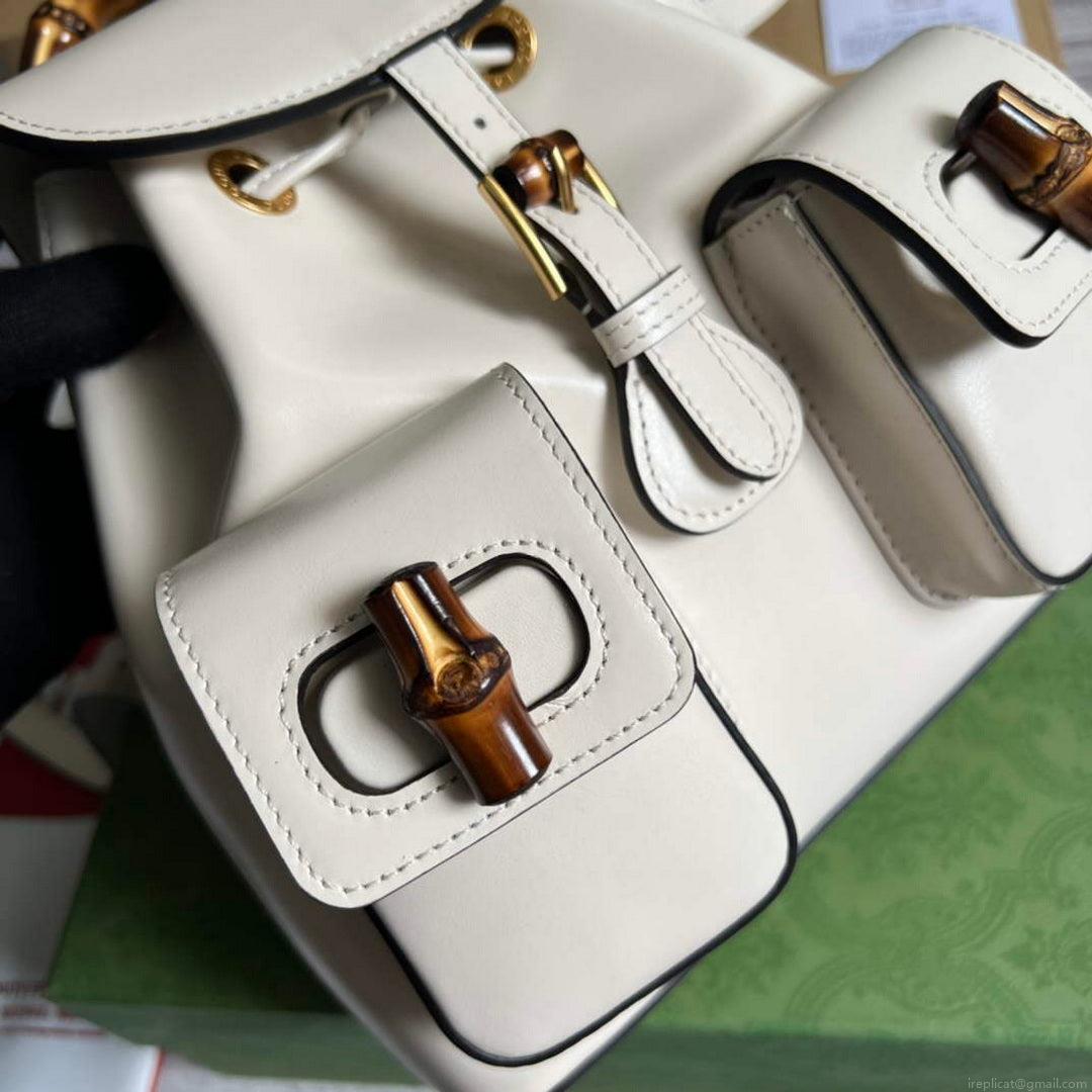 Gucci 702101 Bamboo backpack white