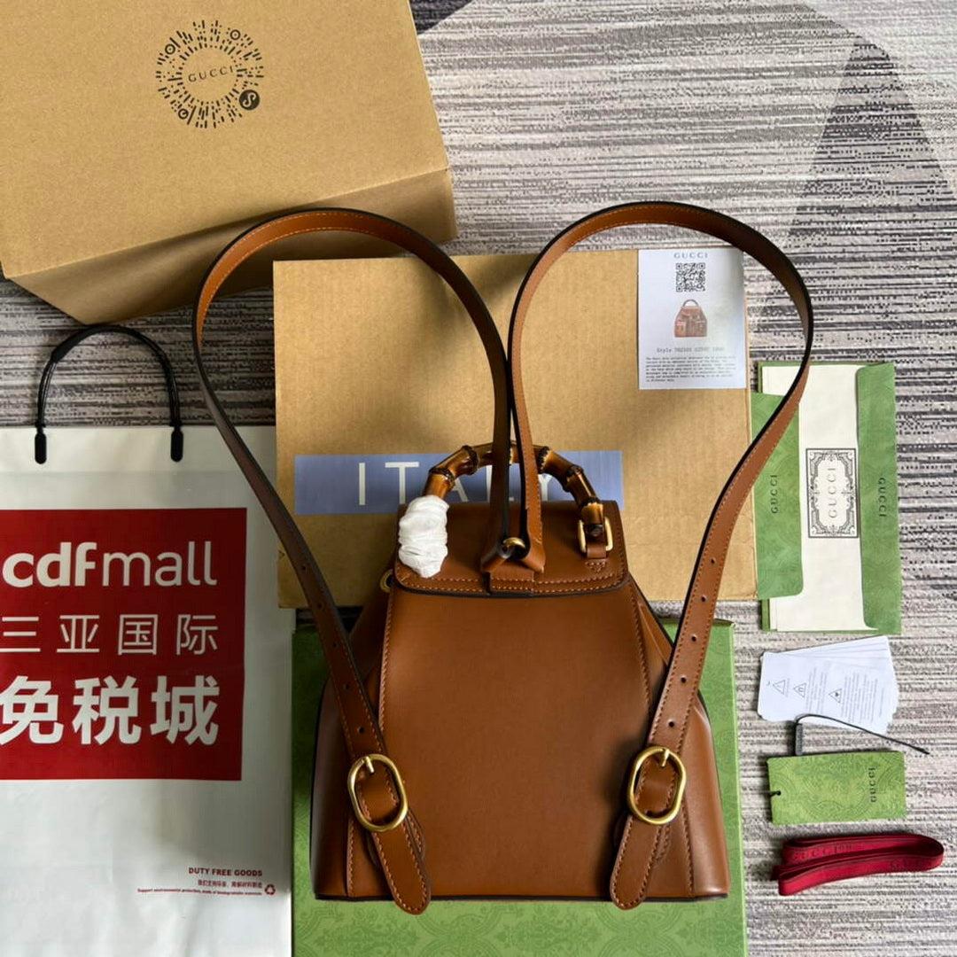 Gucci 702101 Bamboo backpack Brown