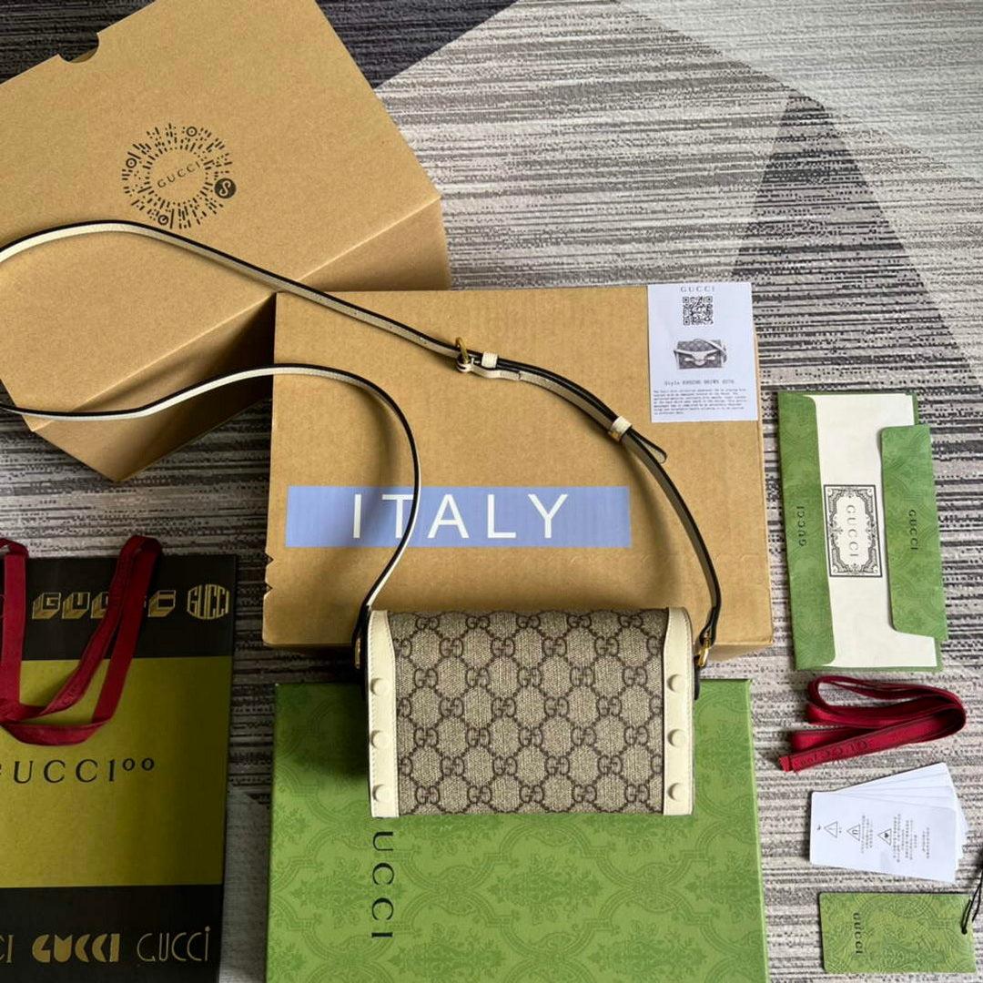 Gucci 699296 Gucci Horsebit 1955 mini bag White