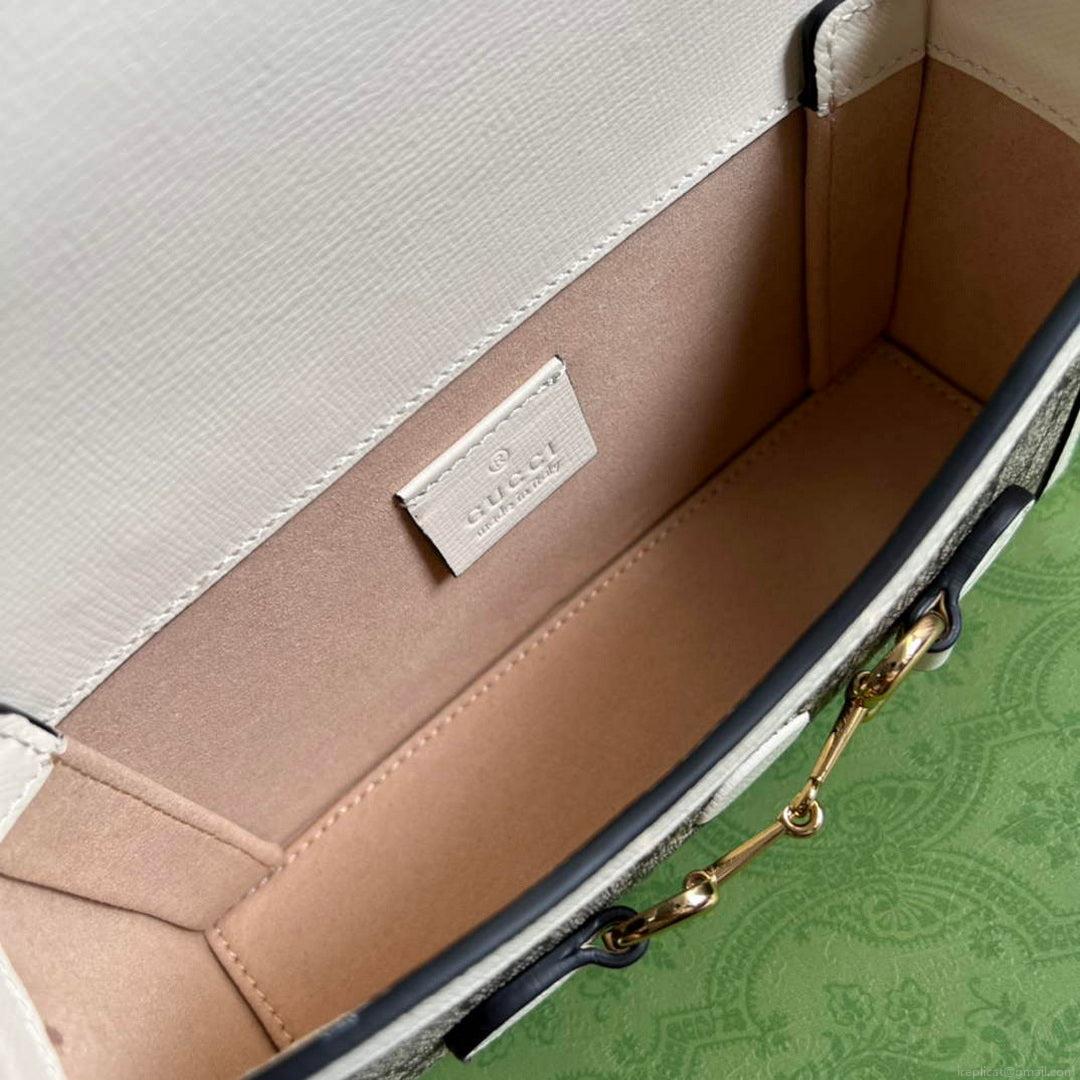 Gucci 699296 Gucci Horsebit 1955 mini bag White
