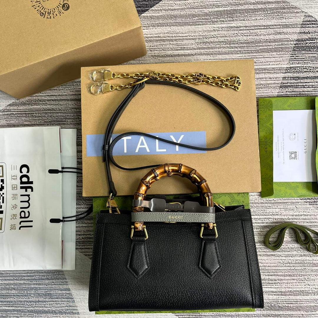 Gucci 735153 Gucci Diana Small Shoulder Bag Black