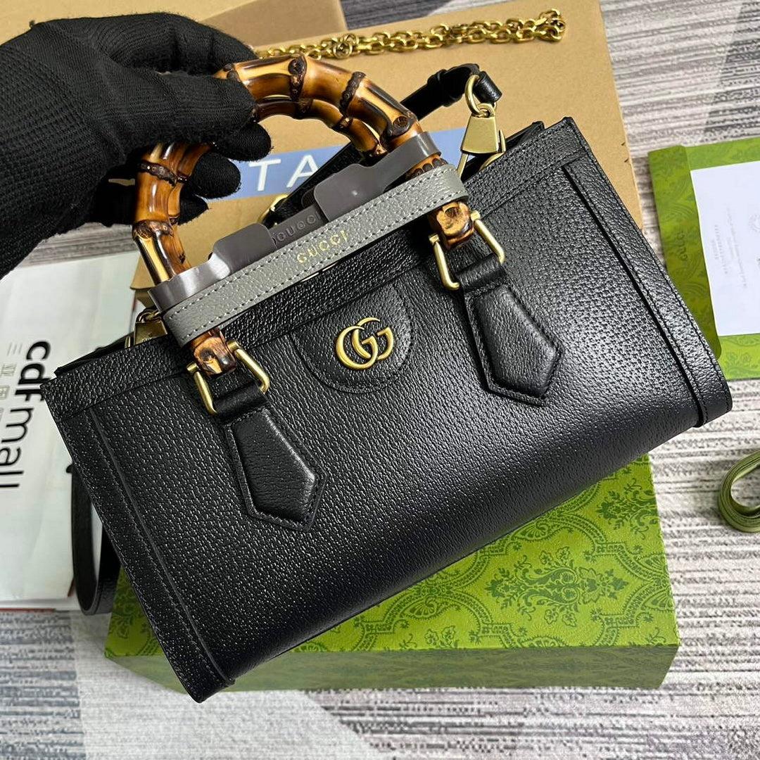 Gucci 735153 Gucci Diana Small Shoulder Bag Black