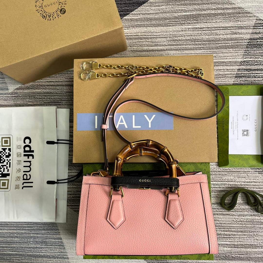 Gucci 735153 Gucci Diana Small Shoulder Bag Pink