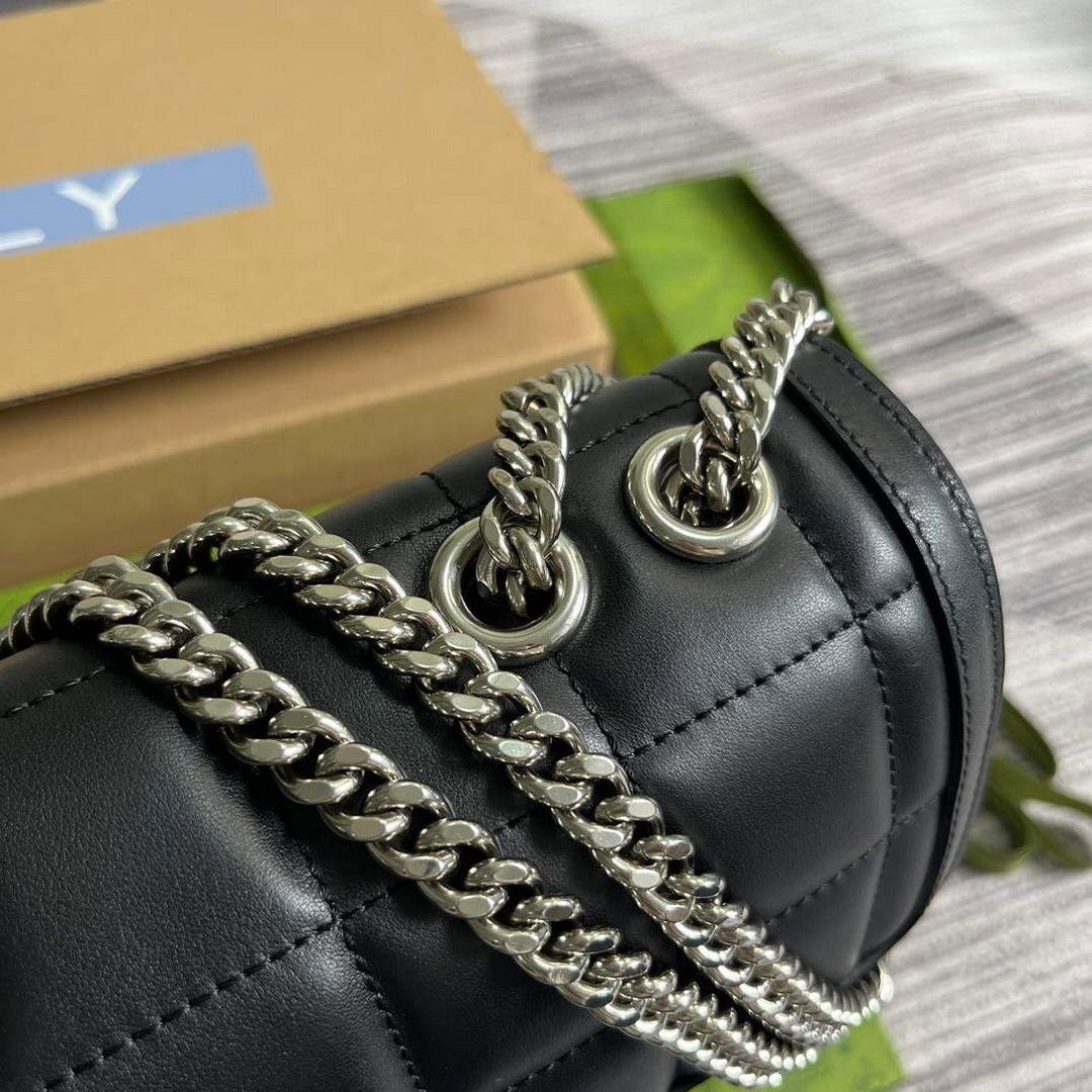 Gucci 740834 Gucci Deco Small Shoulder Bag Black