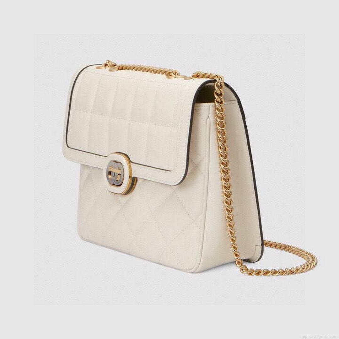 Gucci 740834 Gucci Deco Small Shoulder Bag Off white