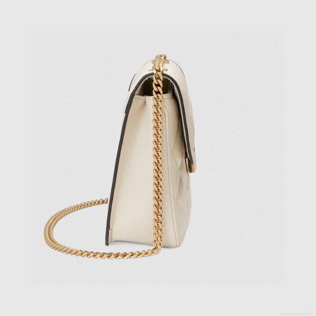 Gucci 740834 Gucci Deco Small Shoulder Bag Off white
