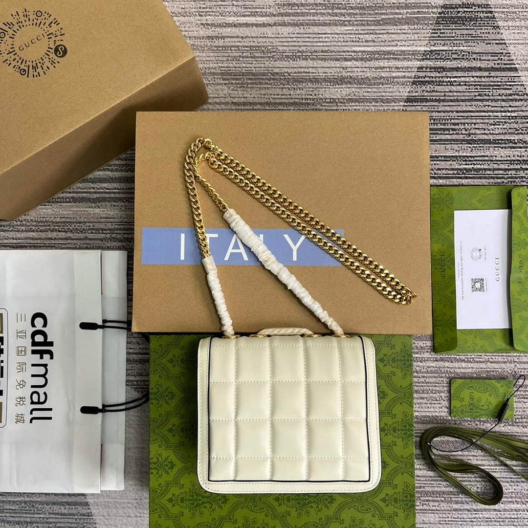 Gucci 741457 Gucci Deco mini shoulder bag White