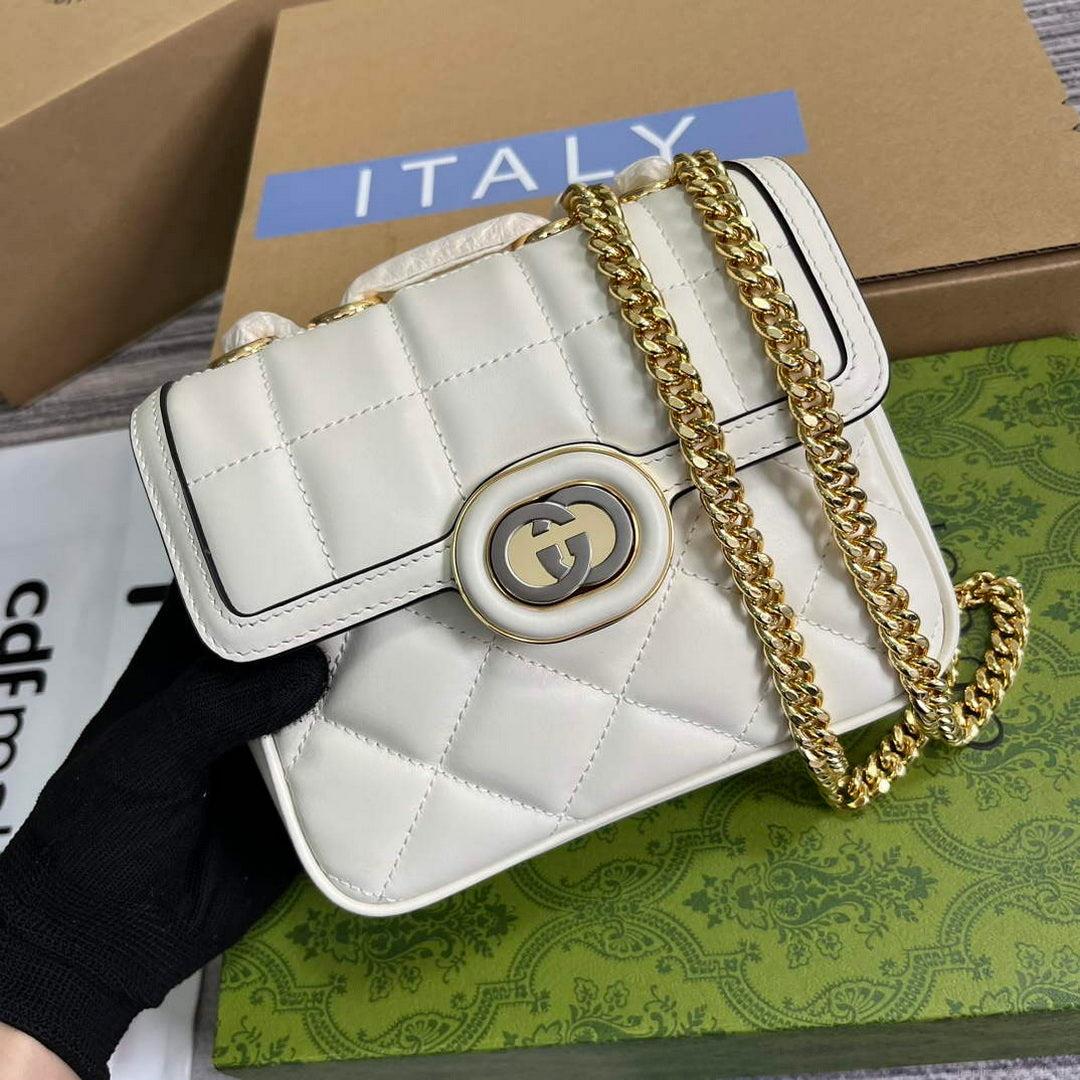 Gucci 741457 Gucci Deco mini shoulder bag White