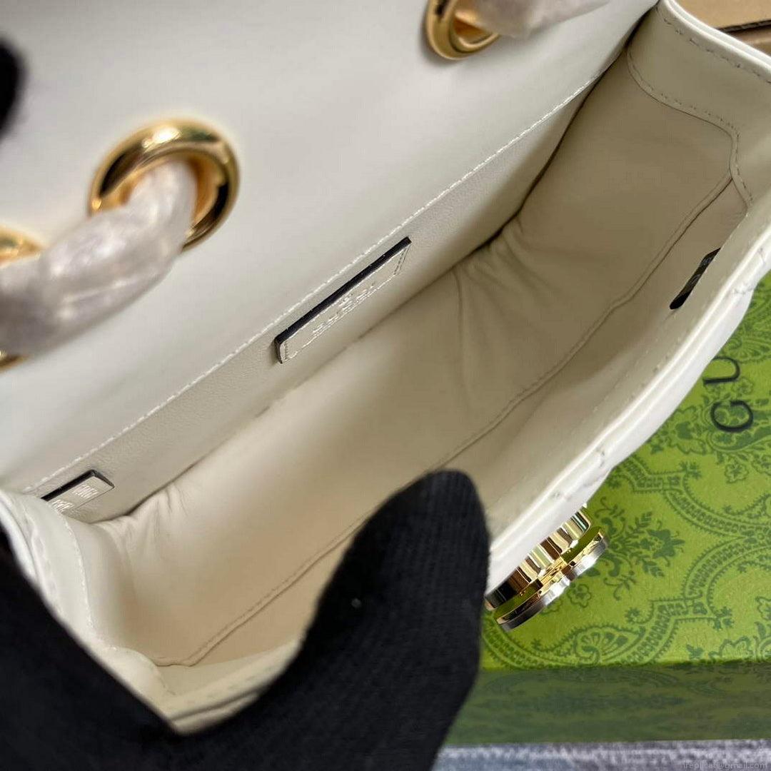 Gucci 741457 Gucci Deco mini shoulder bag White