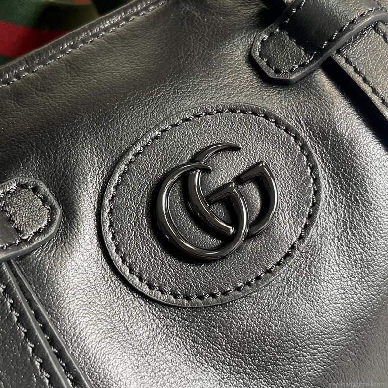 Gucci 725701 Small duffle bag with tonal Double G Black
