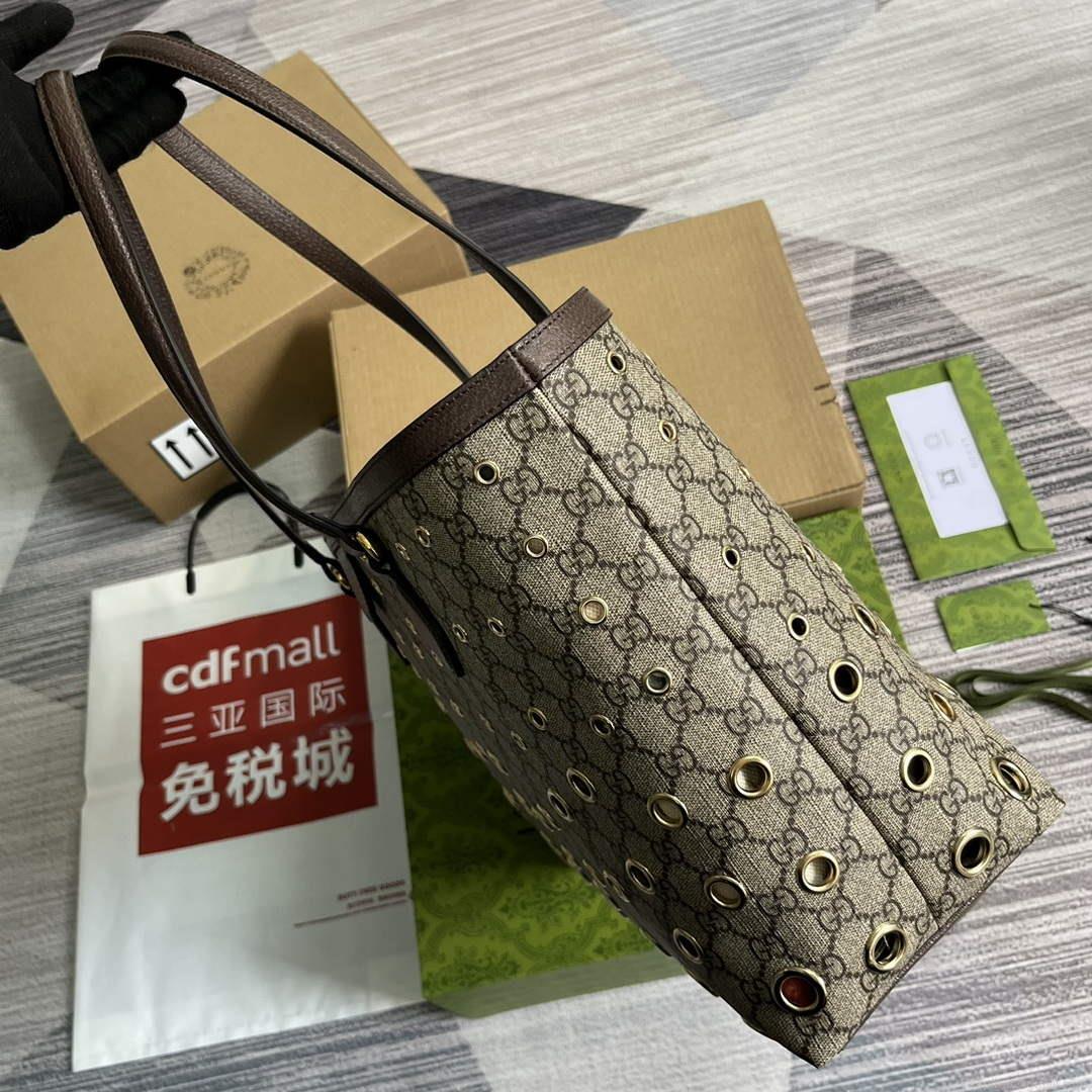 Gucci 631685 Ophidia GG medium tote brown